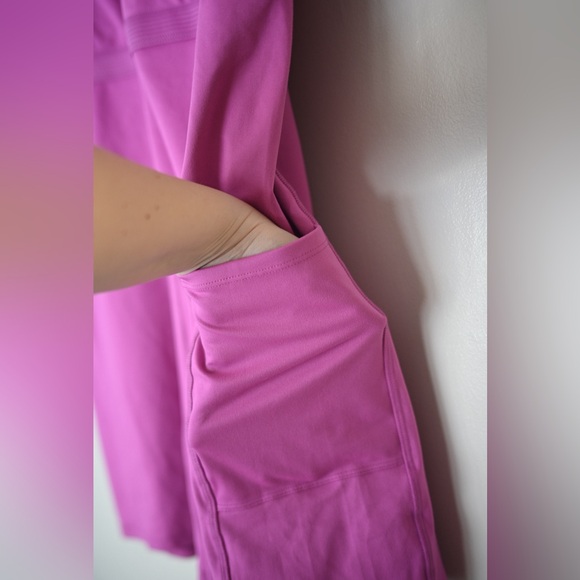 GapFit Womens XXL Athletic Dress with Bike Shorts Pockets Bright Pink Tank NWOT - Picture 5 of 14